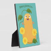 Niedlicher Kürbiskürbis Cartoon Fotoplatte (Seite)