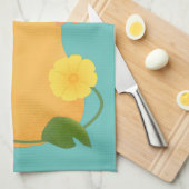 Niedlicher Kürbiskürbis Cartoon Geschirrtuch (Viertel Falte)