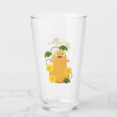 Niedlicher Kürbiskürbis Cartoon Glas (Vorderseite)