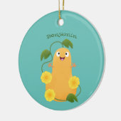 Niedlicher Kürbiskürbis Cartoon Keramik Ornament (Links)