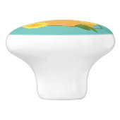 Niedlicher Kürbiskürbis Cartoon Keramikknauf (Seitenansicht)