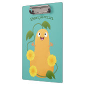 Niedlicher Kürbiskürbis Cartoon Klemmbrett (Links)