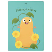 Niedlicher Kürbiskürbis Cartoon Klemmbrett (Rückseite)