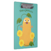 Niedlicher Kürbiskürbis Cartoon Klemmbrett (Rechts)