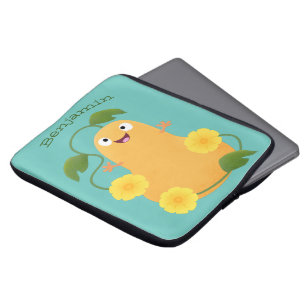 Niedlicher Kürbiskürbis Cartoon Laptopschutzhülle