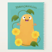 Niedlicher Kürbiskürbis Cartoon Planer (Rückseite)