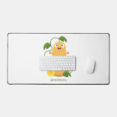 Niedlicher Kürbiskürbis Cartoon Schreibtischunterlage (Tastatur & Maus)