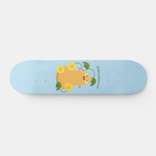 Niedlicher Kürbiskürbis Cartoon Skateboard (Horizontal)