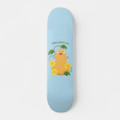 Niedlicher Kürbiskürbis Cartoon Skateboard (Vorne)