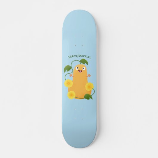 Niedlicher Kürbiskürbis Cartoon Skateboard (Vorne)