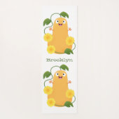 Niedlicher Kürbiskürbis Cartoon Yogamatte (Rückseite)