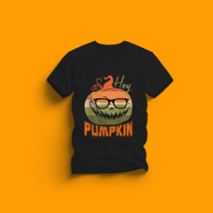 niedlicher Kürbiskürbis Halloween - hey Kürbisdesi T-Shirt
