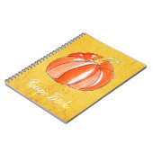 Niedlicher Kürbispflanzenherbst Notizblock (Linke Seite)