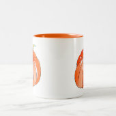 Niedlicher Kürbispflanzenherbst Zweifarbige Tasse (Mittel)