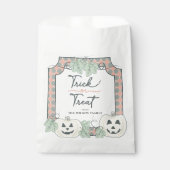 Niedlicher Kürbistrick-oder-Leckerei-Pastellfarbna Geschenktütchen (Vorderseite)