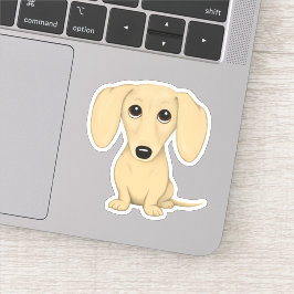 Niedlicher Kurzhaar-Dackel Cartoon Dog Aufkleber