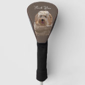 Niedlicher Labradoodle Hund Personalisiert Golf Headcover (Vorderseite)
