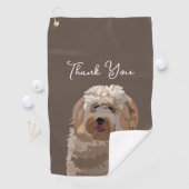 Niedlicher Labradoodle Hund Personalisiert Golfhandtuch (Insitu)