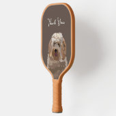 Niedlicher Labradoodle Hund Personalisiert Pickleball Schläger (Links)