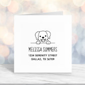 Niedlicher Labrador Dog Peeking oben Adresse Permastempel