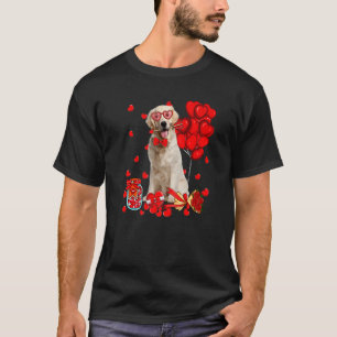 Niedlicher Labrador Hund Funny Heart Valentinstag  T-Shirt