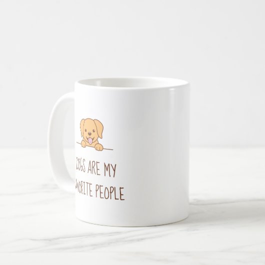 Niedlicher Labrador Hund Peeking oben Zitat Kaffeetasse (Vorderseite Links)