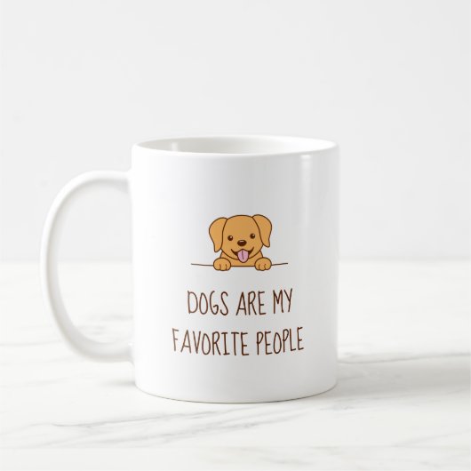 Niedlicher Labrador Hund Peeking oben Zitat Kaffeetasse (Links)