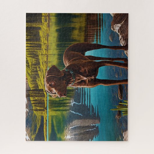 Niedlicher Labrador Hund Schokolade Labrador Retri Puzzle (Vertikal)