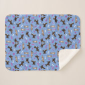 Niedlicher Labrador Hund Weißknochen Rosa Herz Bla Sherpadecke (Vorderseite (Horizontal))