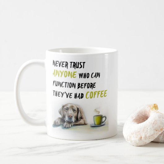 Niedlicher Labrador-Kaffeesüchtiger Kaffeetasse (Mit Donut)