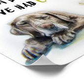 Niedlicher Labrador-Kaffeesüchtiger Poster (Ecke)