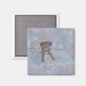 Niedlicher Labrador Mix Magnet (Vorderseite/Rückseite)