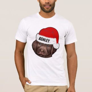 Niedlicher Labrador Retriever Christmas Hat Dog Bi T-Shirt