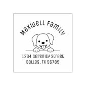 Niedlicher Labrador Retriever Dog Family Arkadadre Gummistempel (Prägung)