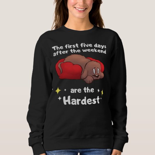 Niedlicher Labrador Retriever Dog in der Woche Sweatshirt (Vorderseite)