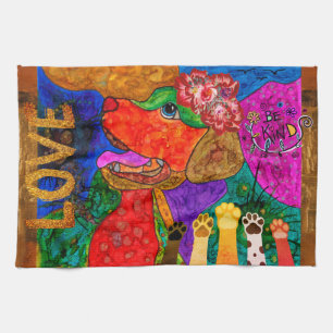 Niedlicher Labrador Retriever Dog Küchentuch