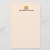 Niedlicher Labrador Retriever Dog Peeking benutzer Briefpapier (Vorne/Hinten)