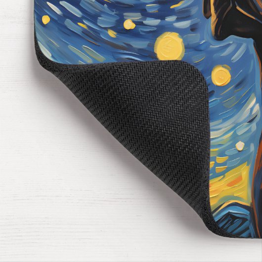 Niedlicher Labrador Retriever Hund Starry Night Mousepad (Ecke)