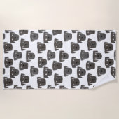 Niedlicher Labrador Retriever Hund Strandtuch (Vorderseite)