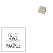 Niedlicher Labrador Retriever Individuelle Name Gummistempel (Stempel)