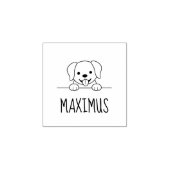 Niedlicher Labrador Retriever Individuelle Name Gummistempel (Prägung)