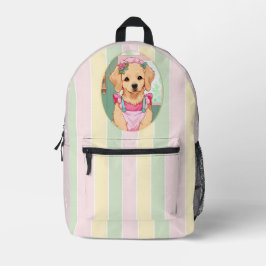 Niedlicher Labrador Retriever Pastell Lines Cotatt Bedruckter Rucksack