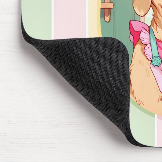 Niedlicher Labrador Retriever Pastell Lines Cotatt Mousepad (Ecke)