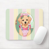 Niedlicher Labrador Retriever Pastell Lines Cotatt Mousepad (Mit Mouse)