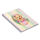 Niedlicher Labrador Retriever Pastell Lines Cotatt Notizblock (Rechte Seite)