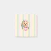Niedlicher Labrador Retriever Pastell Lines Cotatt Post-it Klebezettel (Vorderseite)