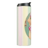 Niedlicher Labrador Retriever Pastell Lines Cotatt Thermosbecher (Nach links gedreht)