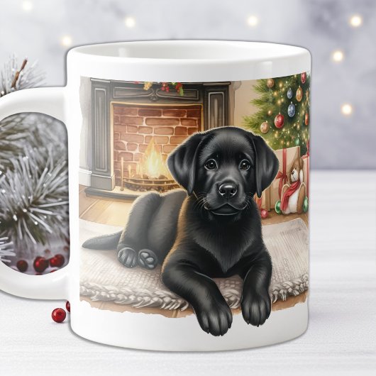Niedlicher Labrador Retriever Weihnachtsferien Wel Jumbo-Tasse