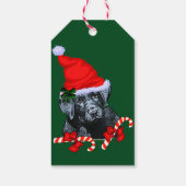Niedlicher Labrador Retriever Welpenweihnachtsfest Geschenkanhänger (Rückseite)