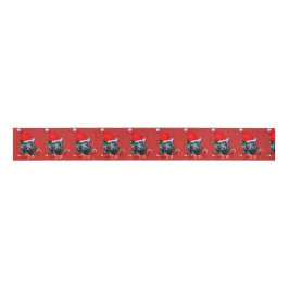 Niedlicher Labrador Retriever Welpenweihnachtsfest Ripsband